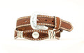 Calf Hair Scallop Crystal/Knot Belt J320