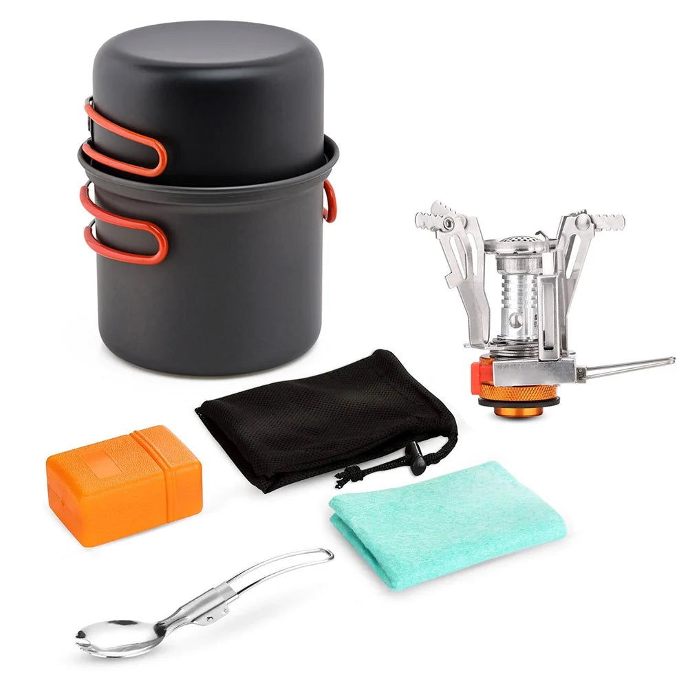 Camping Cookware Set with Cooking Pots T4257