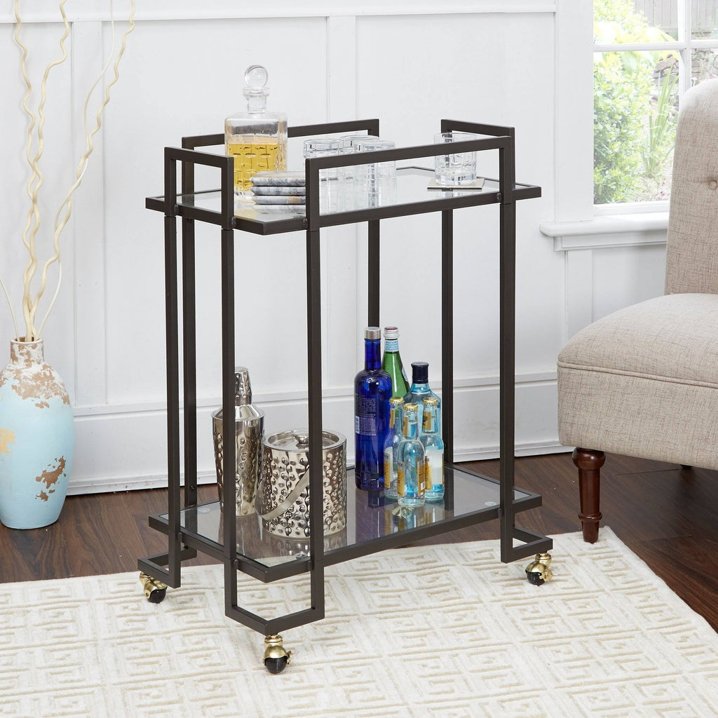Gold 2-Tier Serving Cart E903103