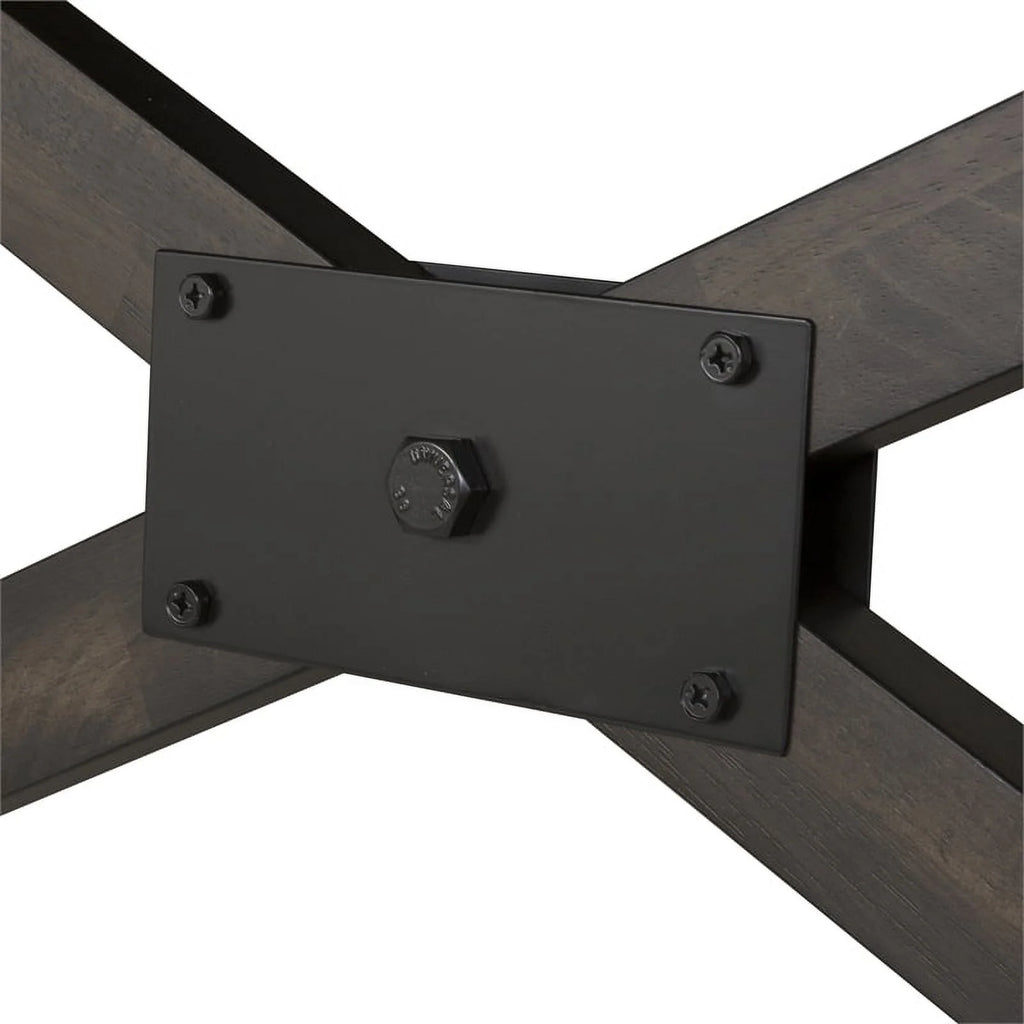 Chocolate Wood Trestle Table Top and Base S5886
