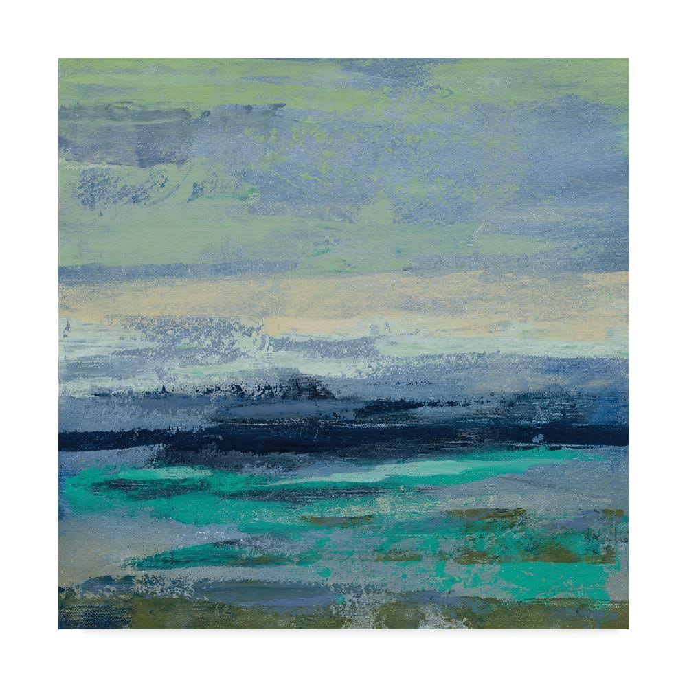 Teal Wave II 35X35 Canvas Art B524