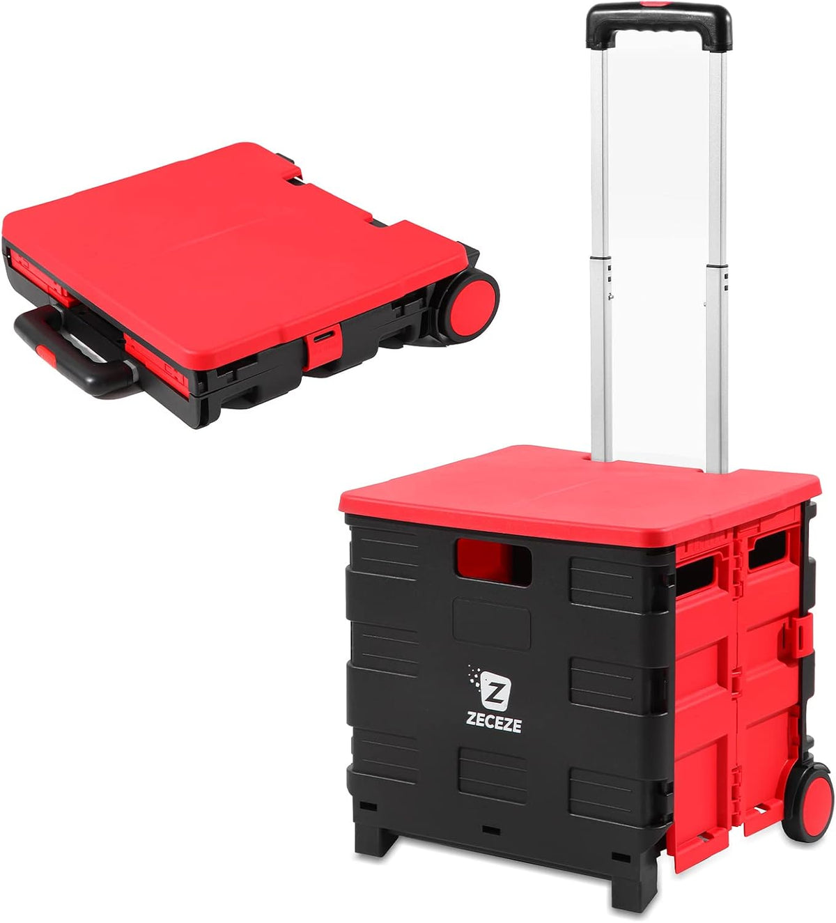 Collapsible Utility Mobile Folding Cart with Wheels and Handle L6970