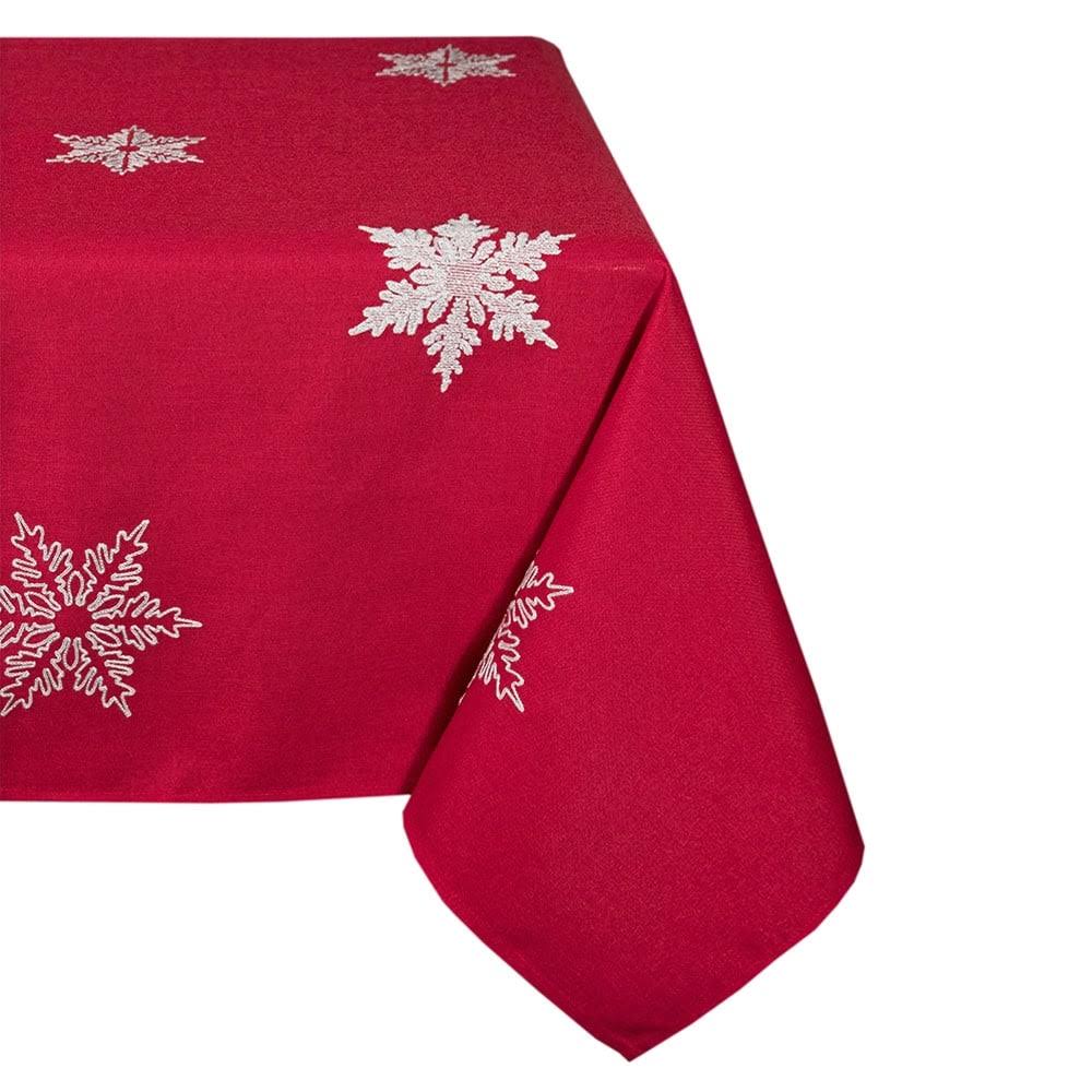 Red Square Christmas Tablecloth 60 by 60-Inch V246