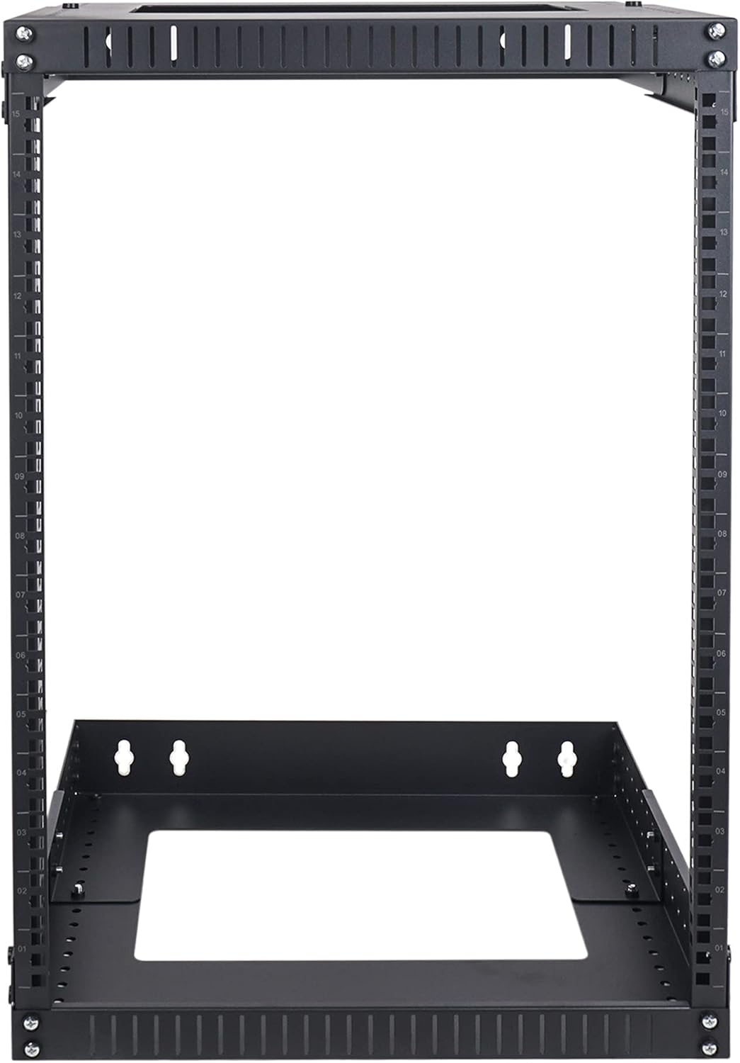 15U Wall-Mount Open Frame Server and Network Equipment Rack with Adjustable Depth 12"-20" L713