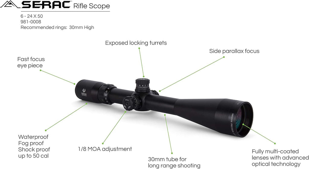 Serac Tube Rifle Scope, SFP, Side Focus, 30mm V84292