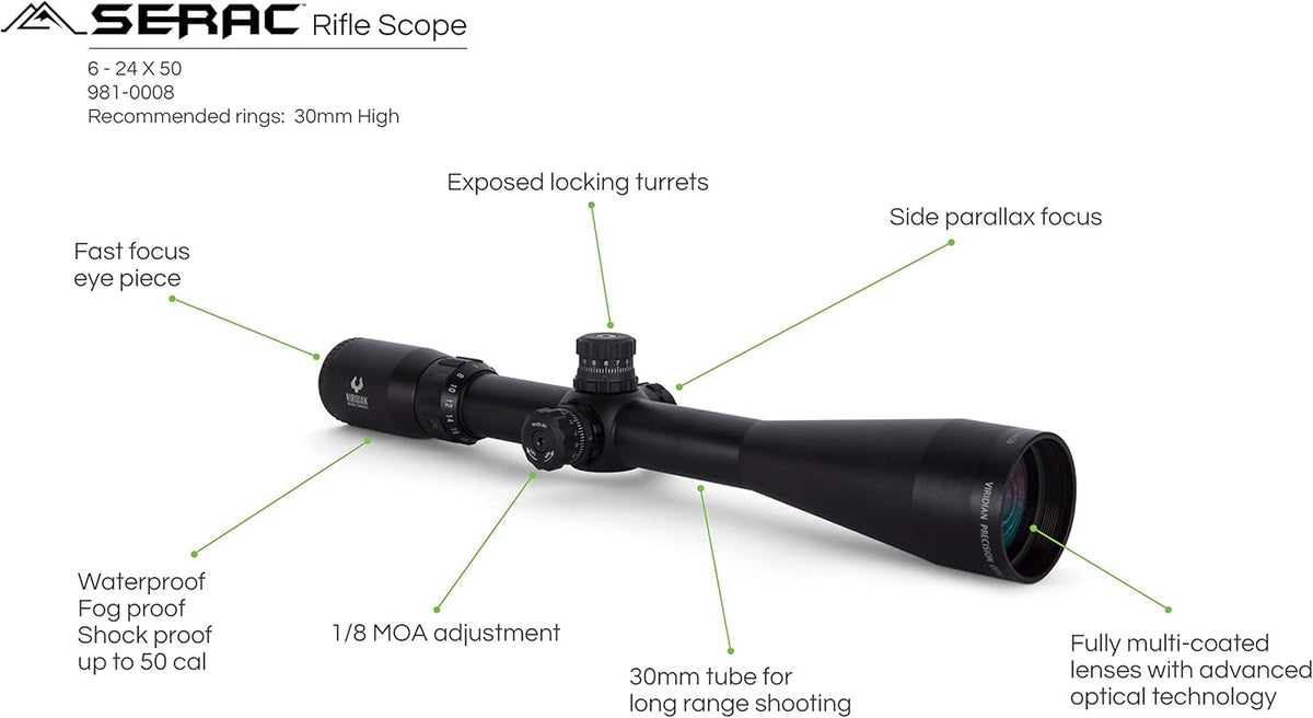 Serac Tube Rifle Scope, SFP, Side Focus, 30mm V84292