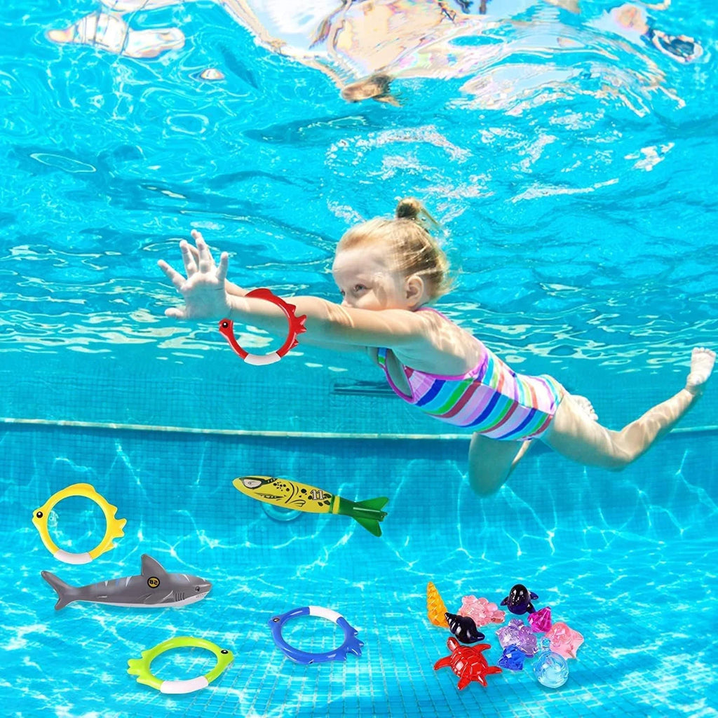31 Pcs Pool Diving Toys with Storage Bag B6521