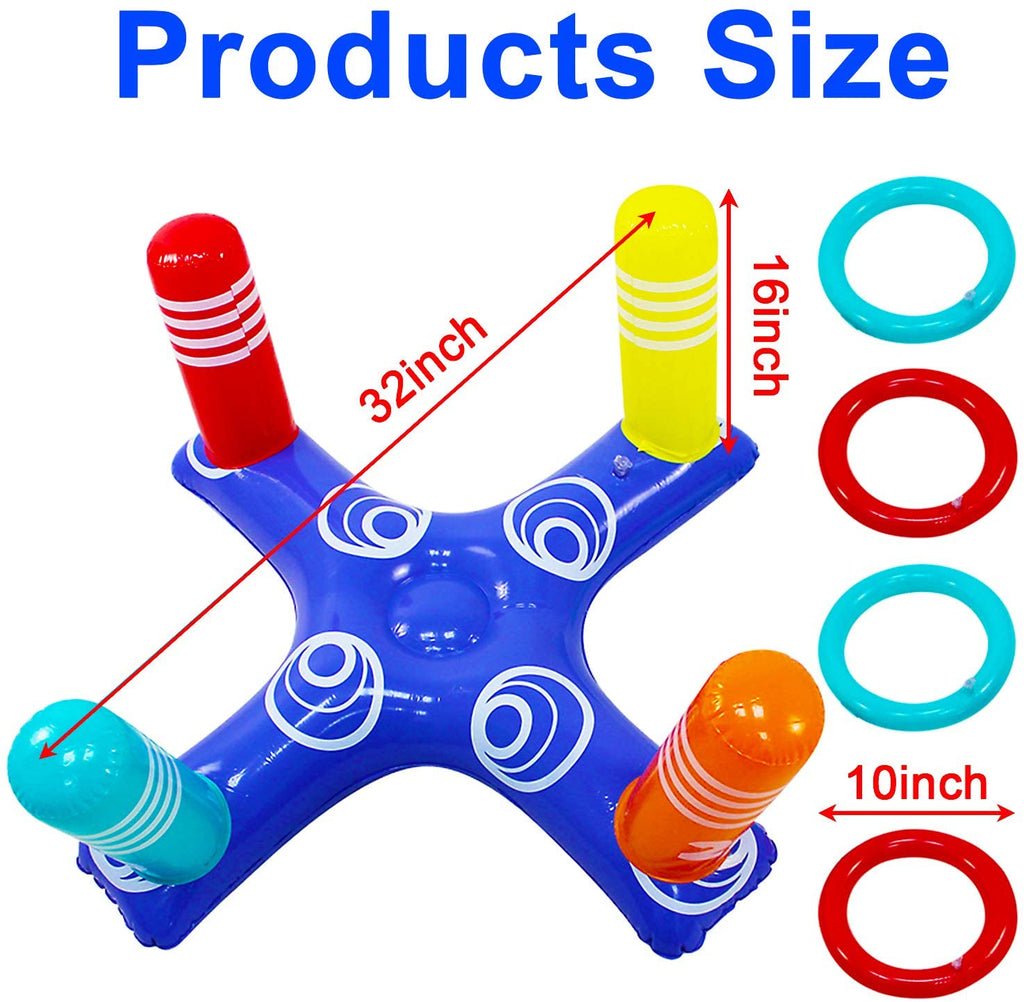 Pool Ring Toss Game with 4 Pcs Rings R38671