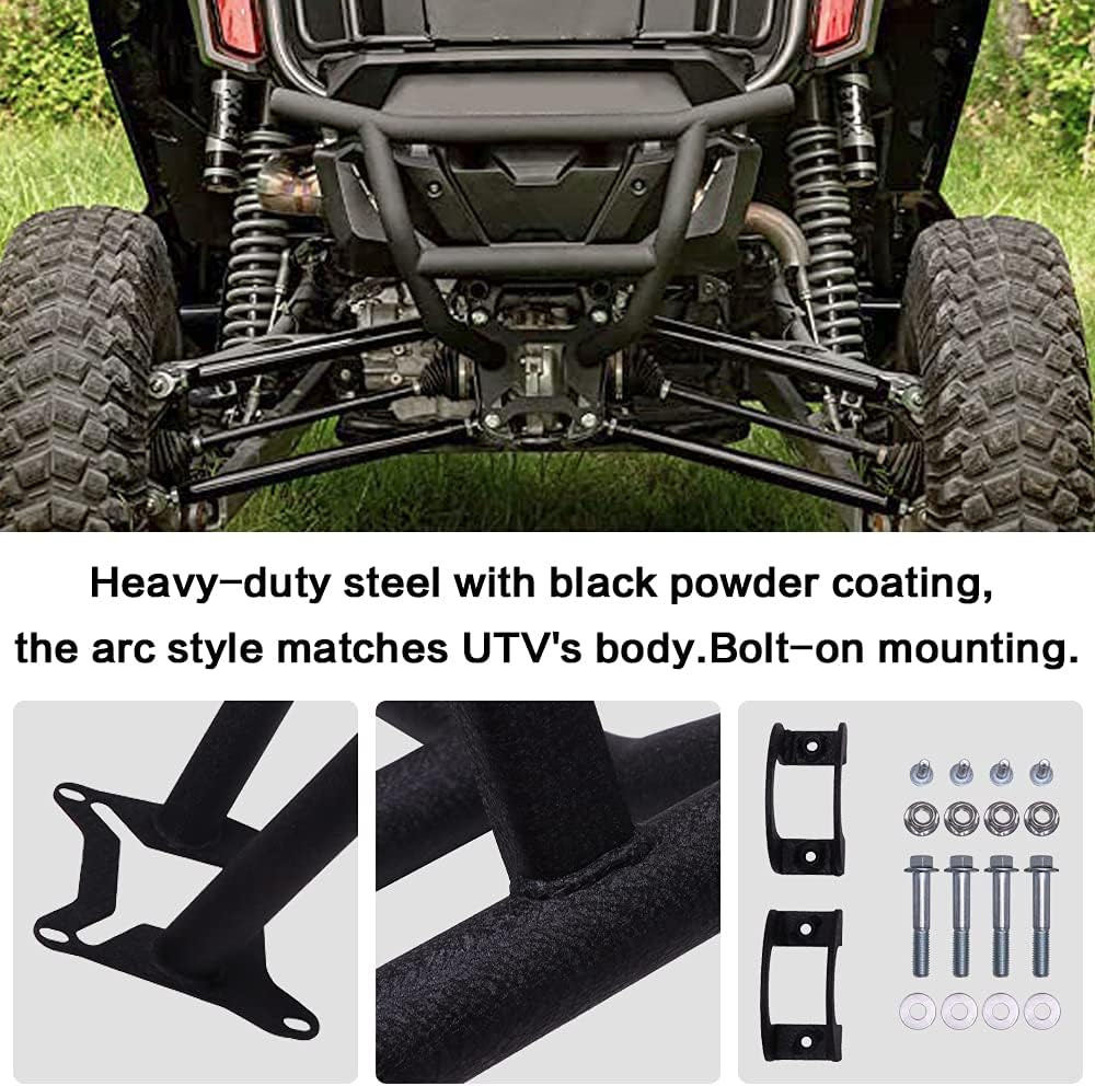 Heavy Duty Rear Bumper with Black Powder Coating for Honda Talon 1000R/ 1000X/ 1000X-4 UTV 2019 2020 2021 E2474