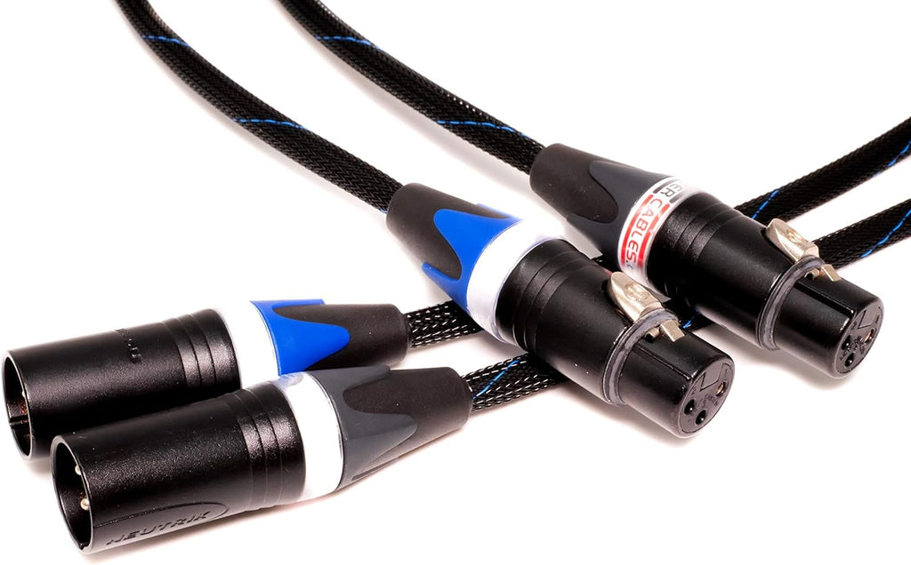 Balanced XLR Cables, Stereo Pair, Silver/Copper Hybrid, 6 Feet N623