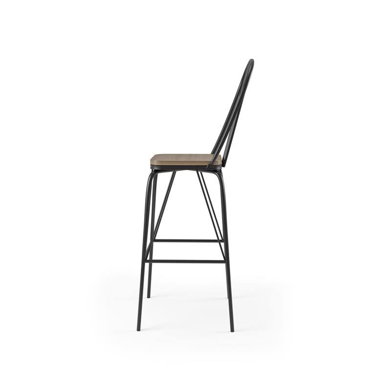Black Metal Windsor Bar Stool (Set of 2) Z7382