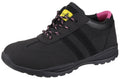 Black Lace Up Safety Trainers X98198