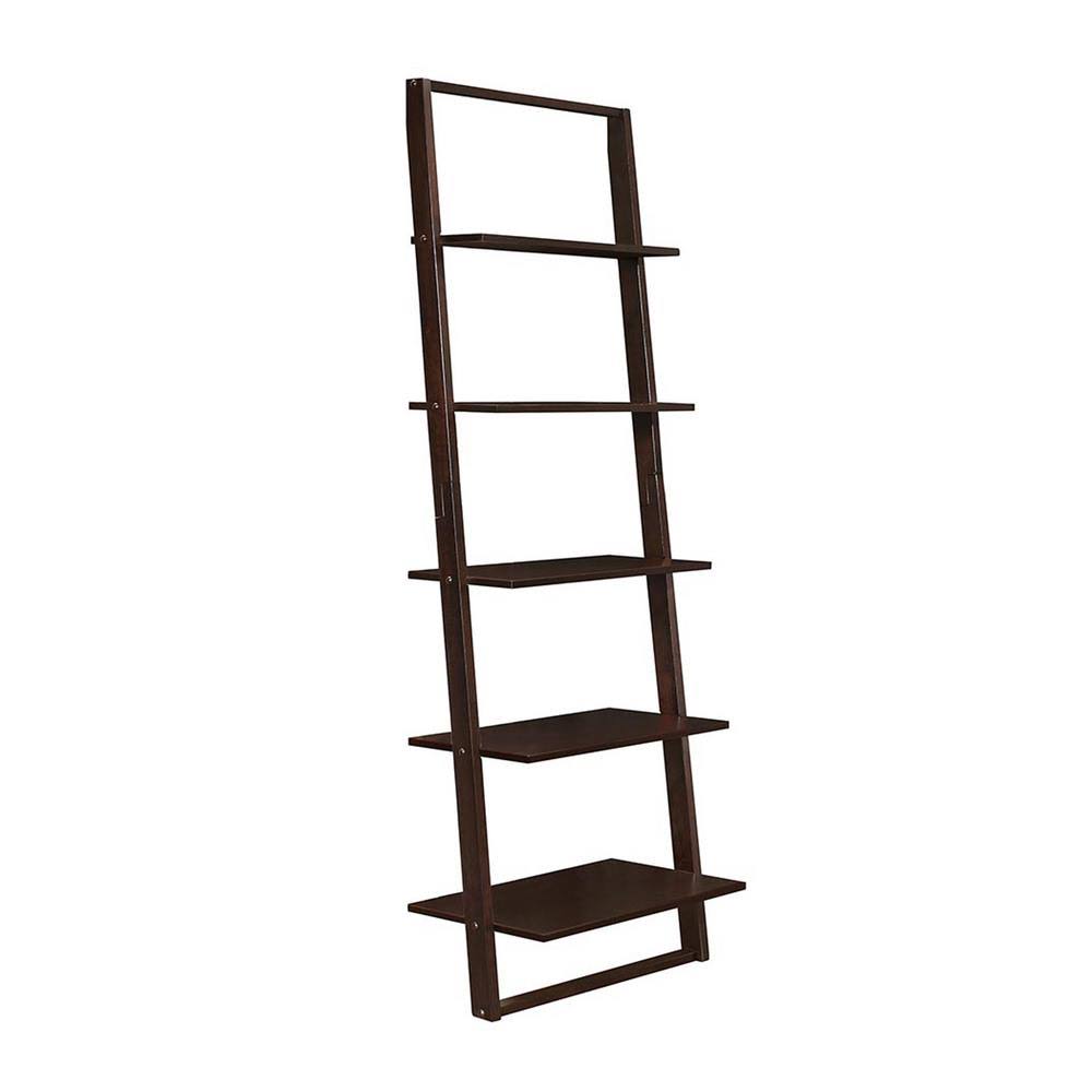 Brown Wood Ladder Bookcase Z490