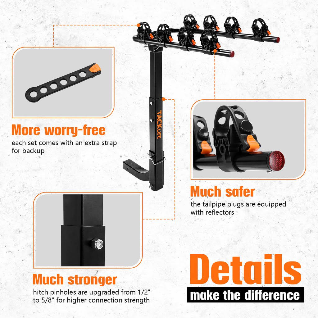 4 Bike Rack Bicycle Carrier with 2x22 Hitch Receiver Z284