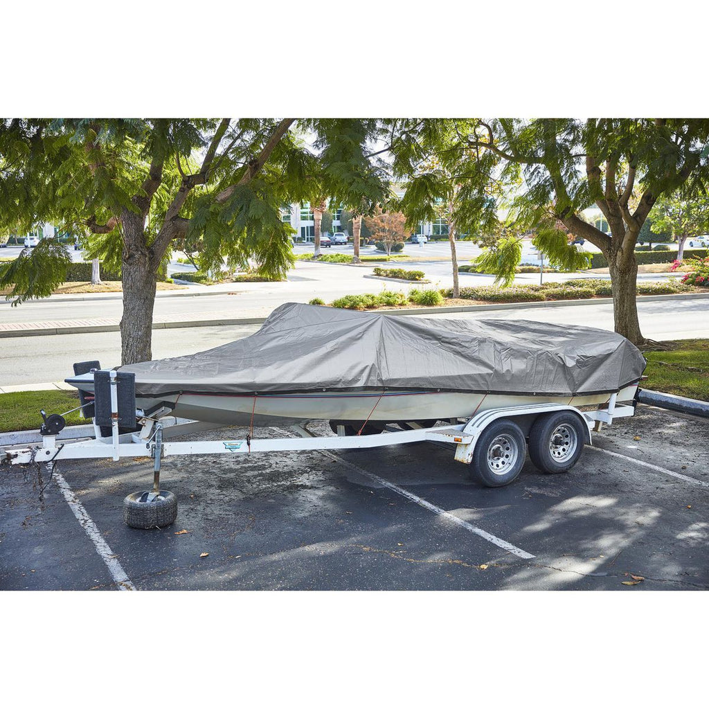 8 ft. x 10 ft. Silver and Black Weather-Resistant Tarp S40556
