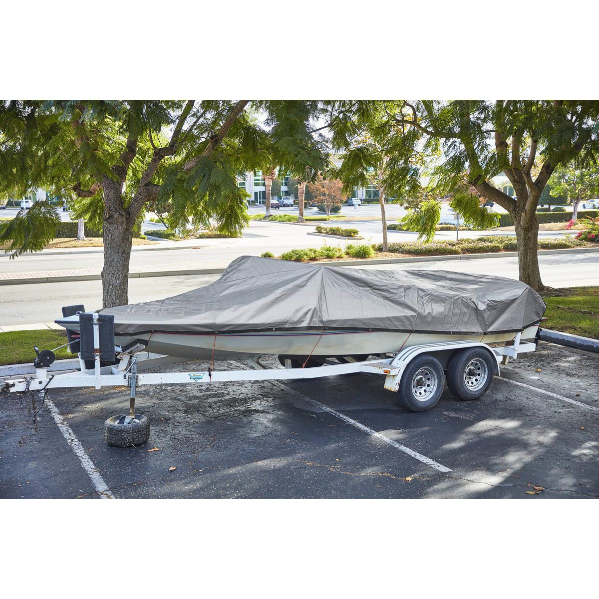 8 ft. x 10 ft. Silver and Black Weather-Resistant Tarp S40556