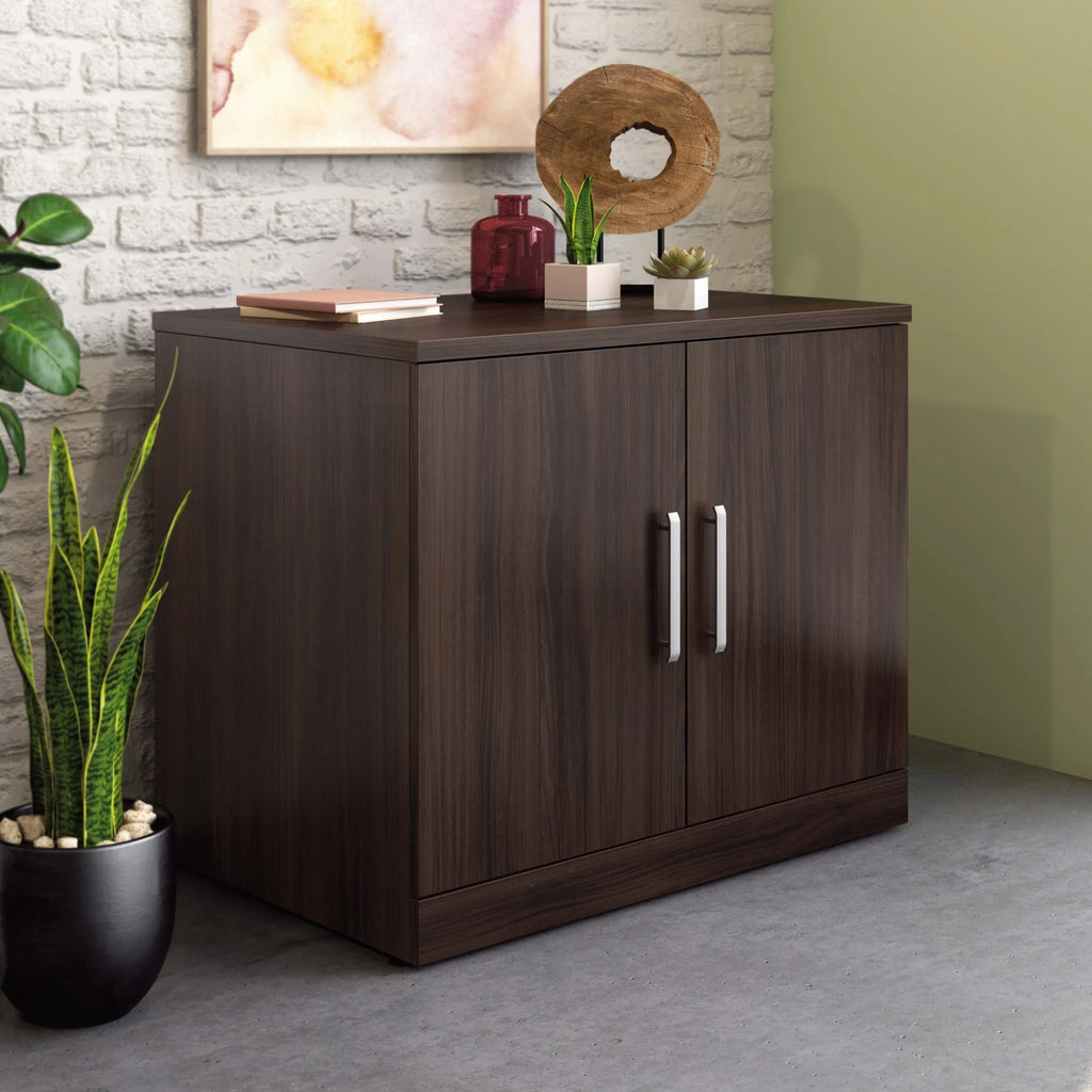 Engineered Wood Storage Cabinet with Doors I357026