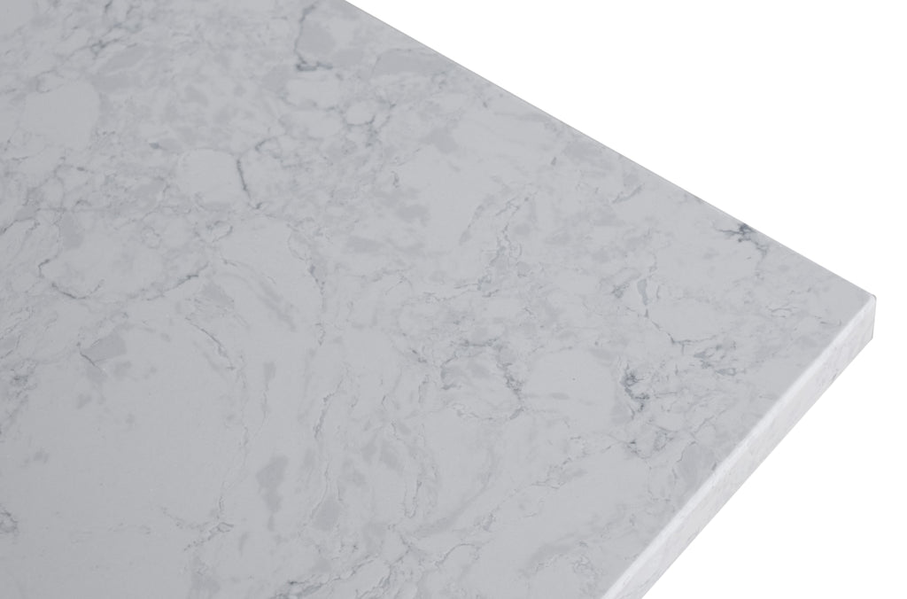 37in Grey Engineered Stone Vanity Top with Ceramic Sink F1264