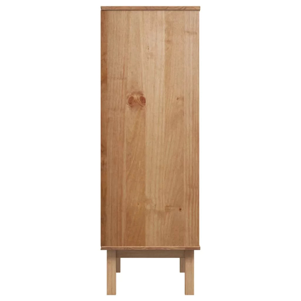 Brown and Gray Solid Wood Pine Highboard G5016