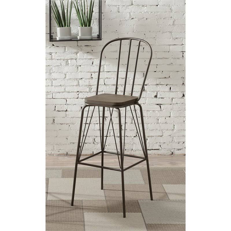 Black Metal Windsor Bar Stool (Set of 2) Z7382