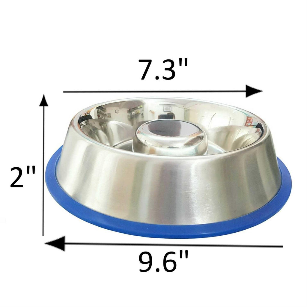 Slow Feed Anti Bloat Dog Bowl with Silicone Base D87767