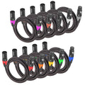 10-Pack Braided XLR Microphone Cable Z4071