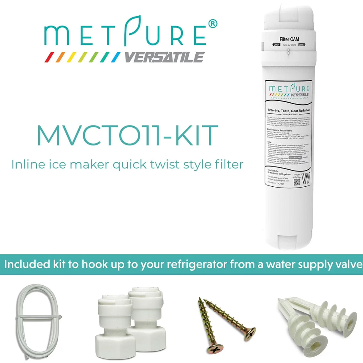 Quick Twist Water Filter 1/4" Complete Kit J377885