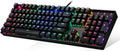 Redragon K551 Mechanical Gaming Keyboard RGB LED Backlit Wired Keyboard with Blue Switches (104 Keys, Black) Pack of 2 K8028