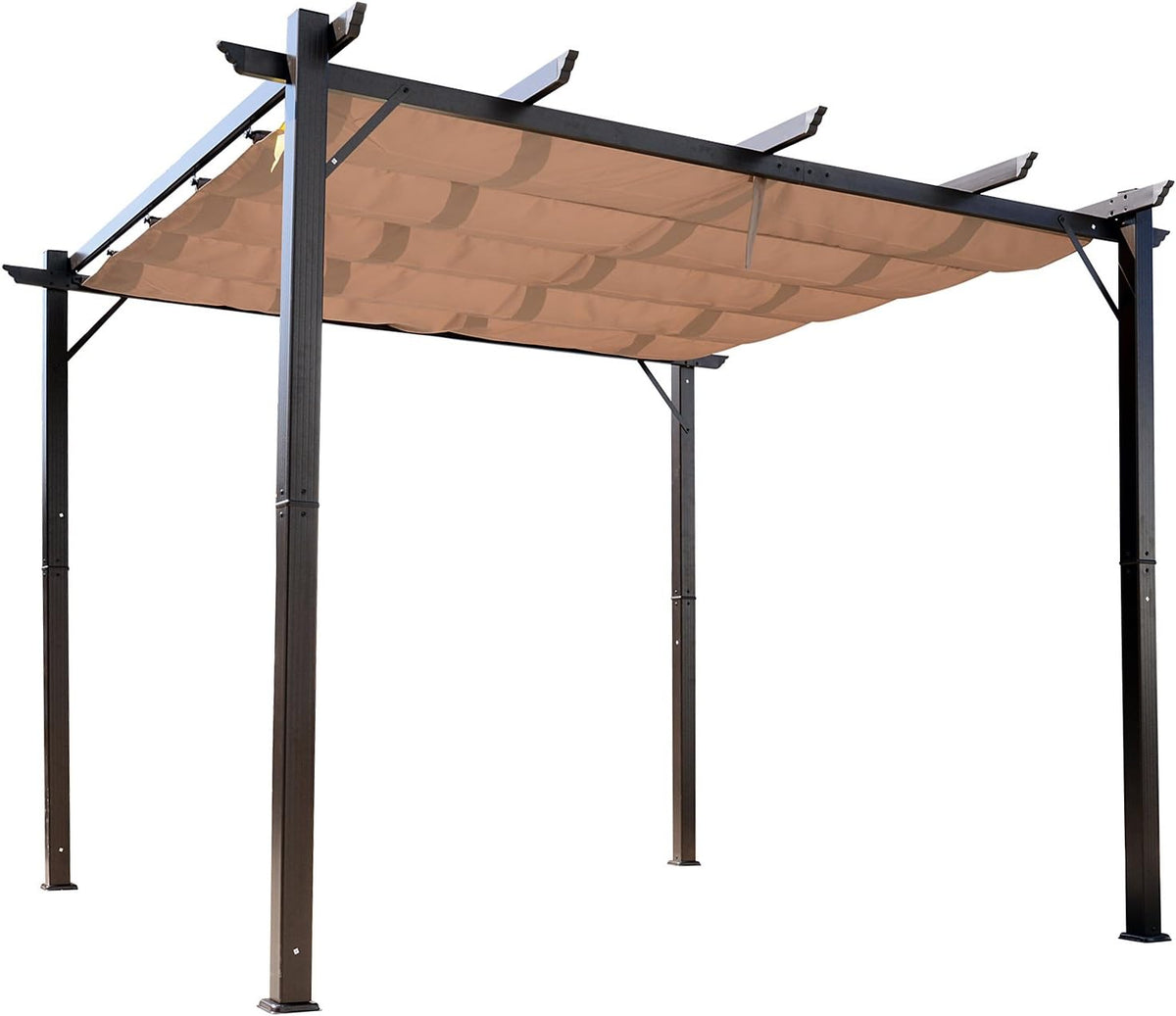 Grey Aluminum Retractable Pergola Canopy T931