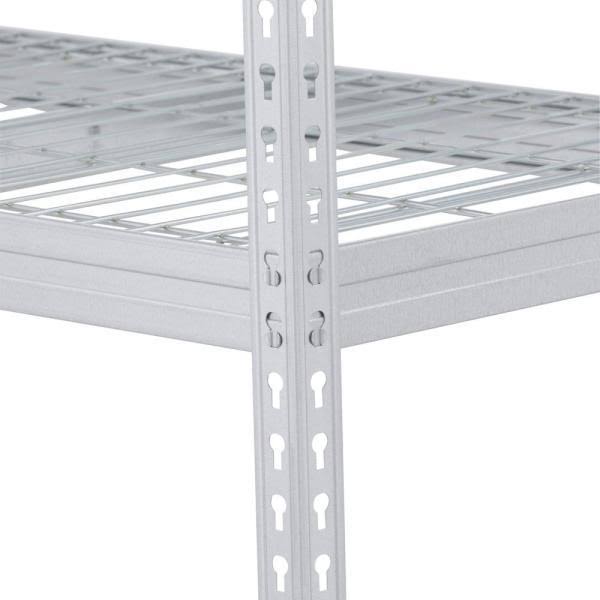 Galvanized Steel 5-Tier Shelf with Wire Mesh Panels T1466