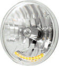 7" Crystal Headlight with 10 Amber LED N45282