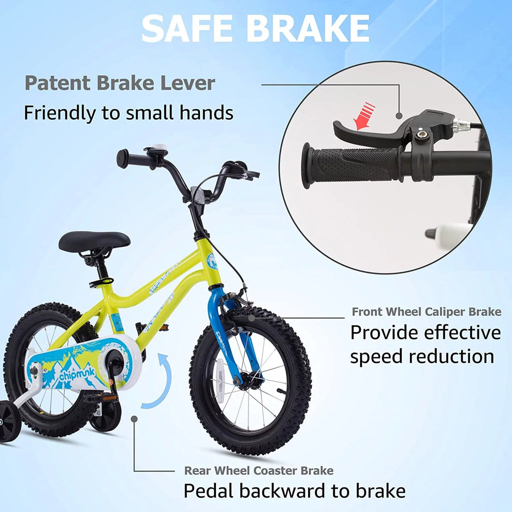 16 Inch Kids Bike with Training Wheels and Kickstand Q8216