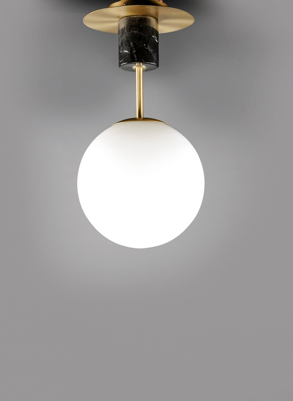 Semi-Flush Mount Satin Brass / Black 1 Light M367