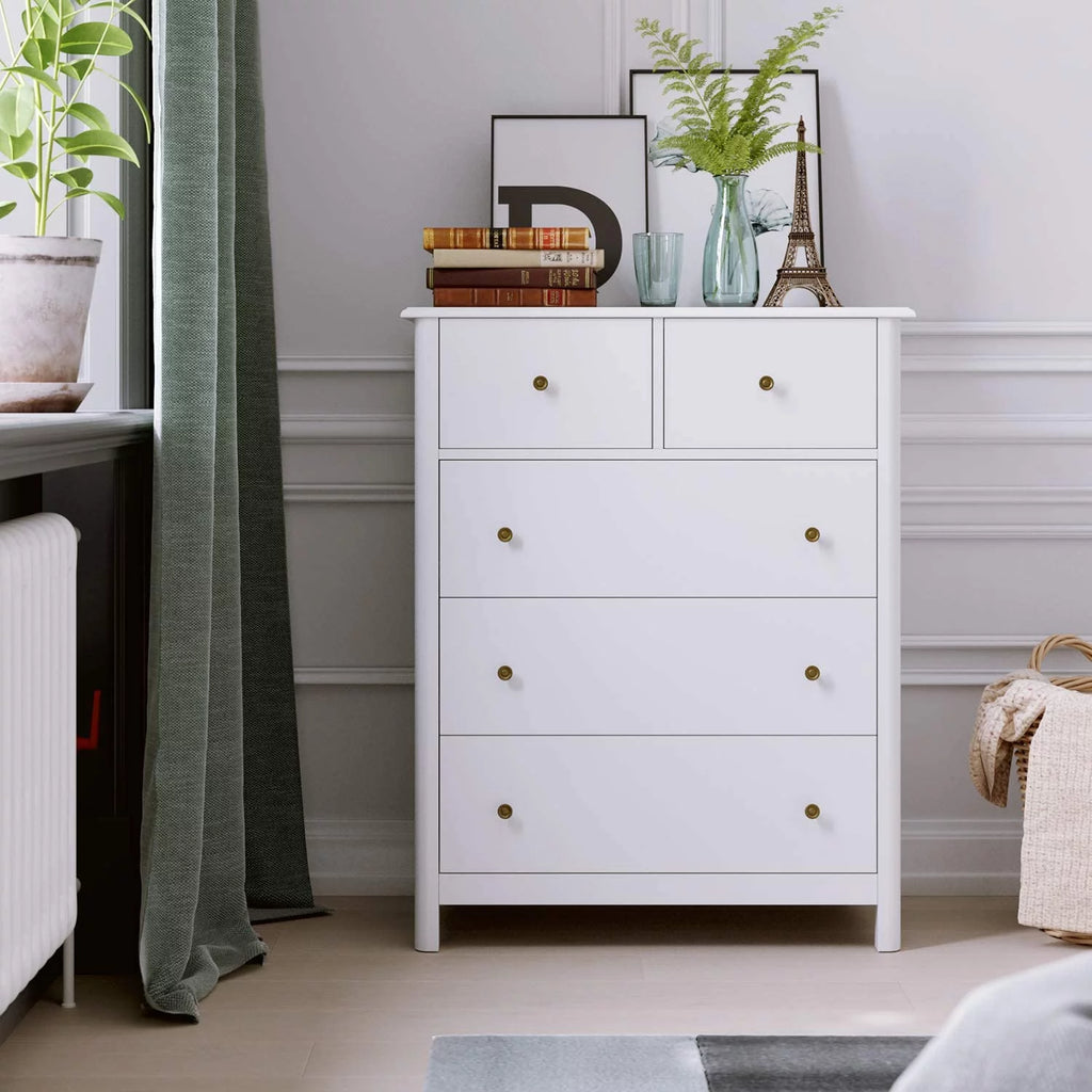 White 5 Drawer Kids Dresser B419