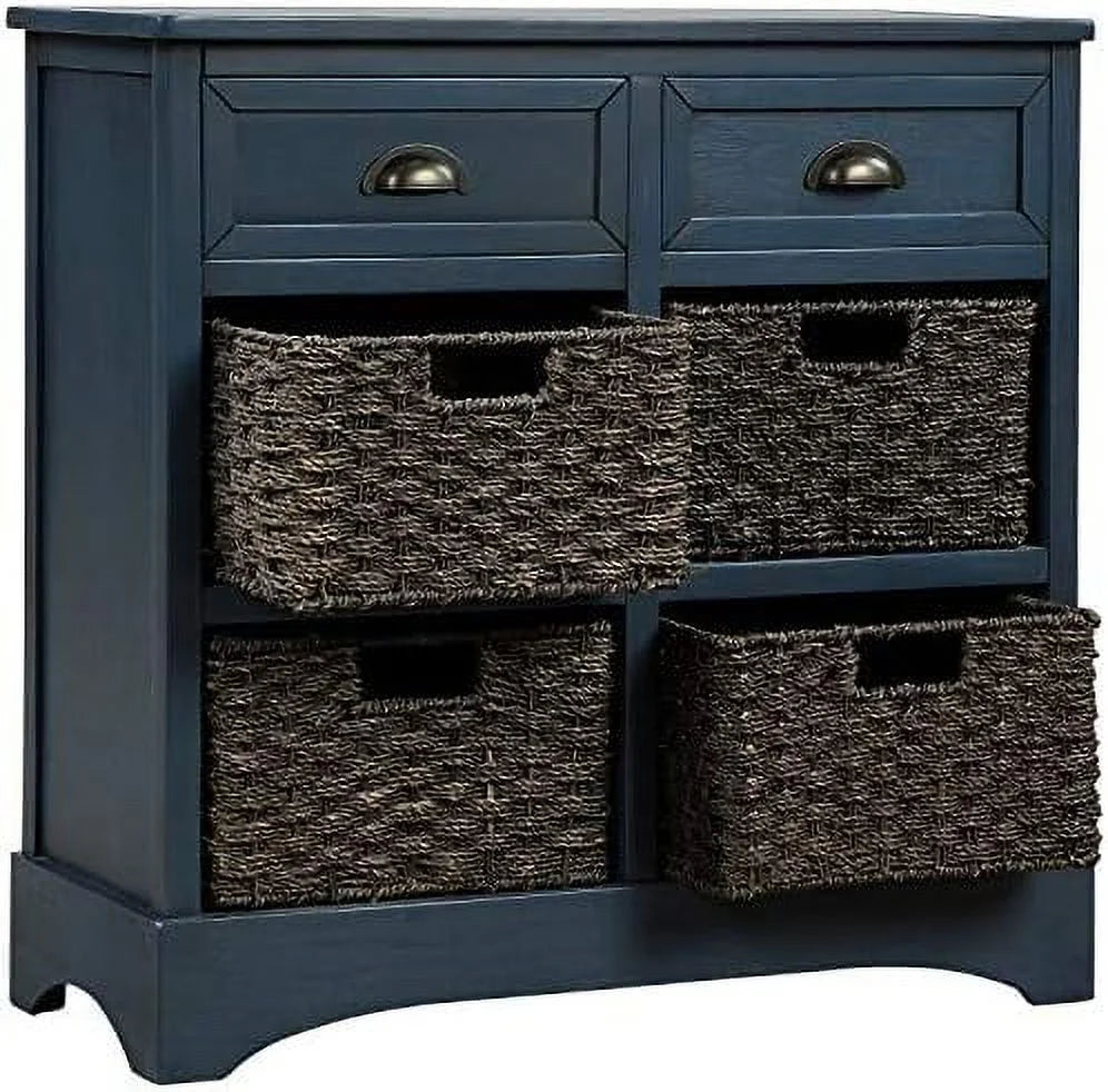 Wicker Cabinet with 2 Drawers and 4 Baskets C148492
