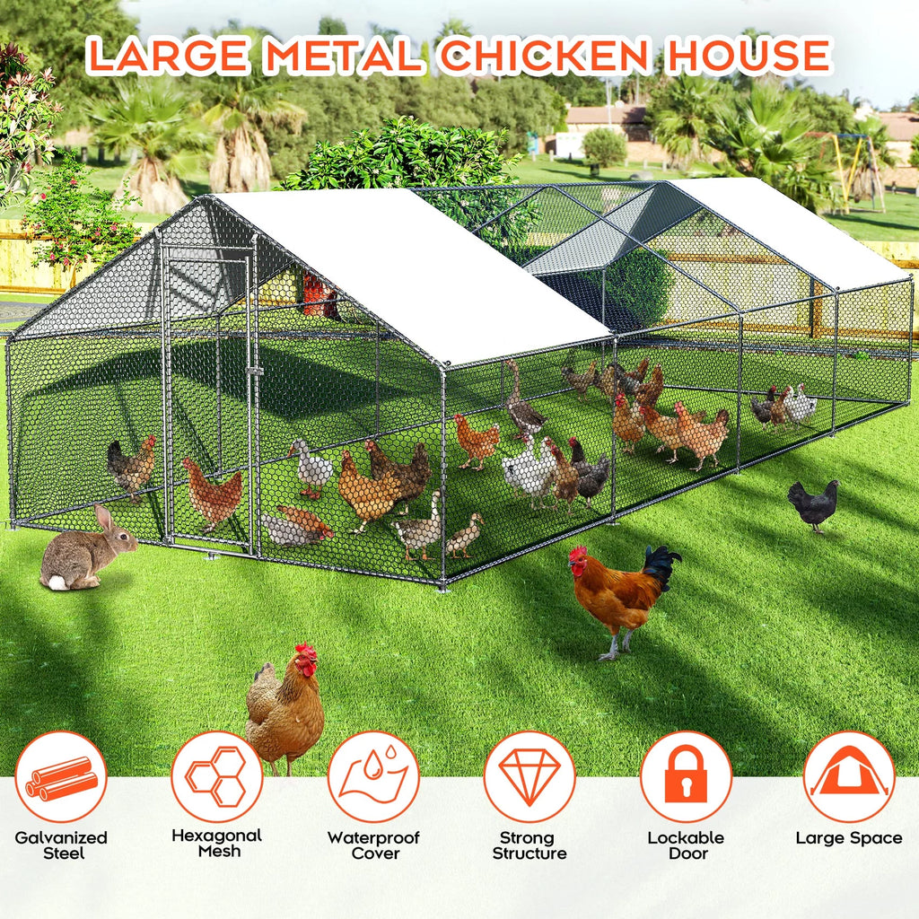27x10ft Chicken Coop with Cover M898