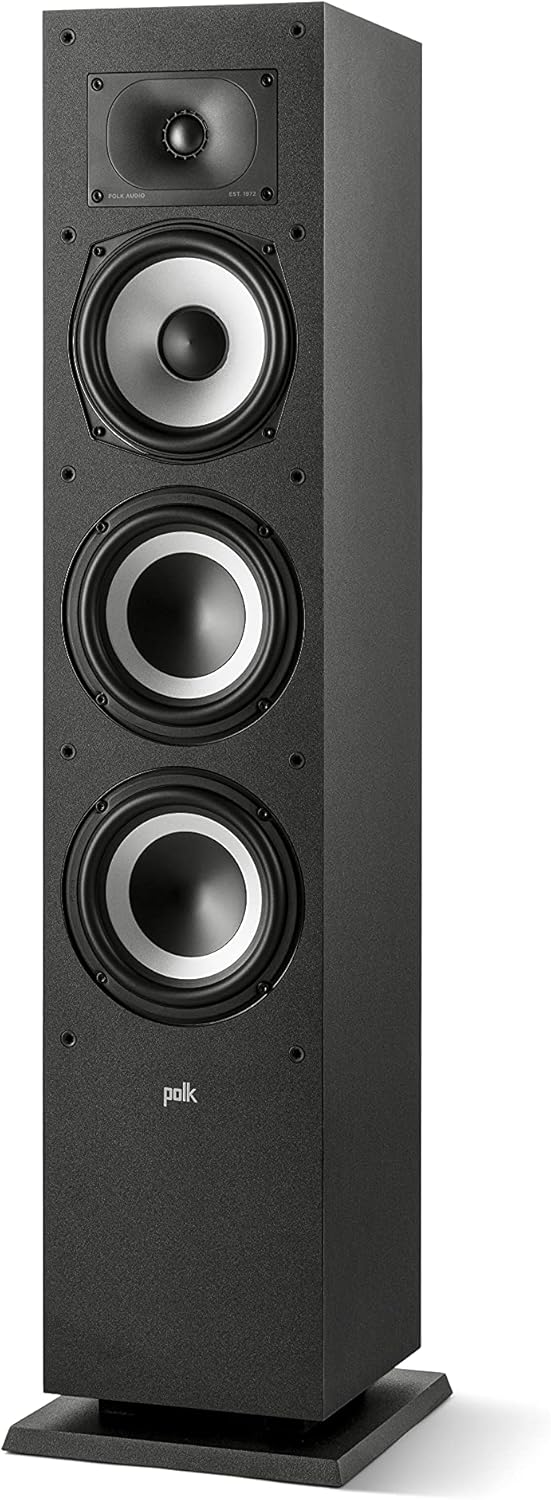 Midnight Black Tower Speaker with 1 Tweeter and 6.5 Woofer O9889