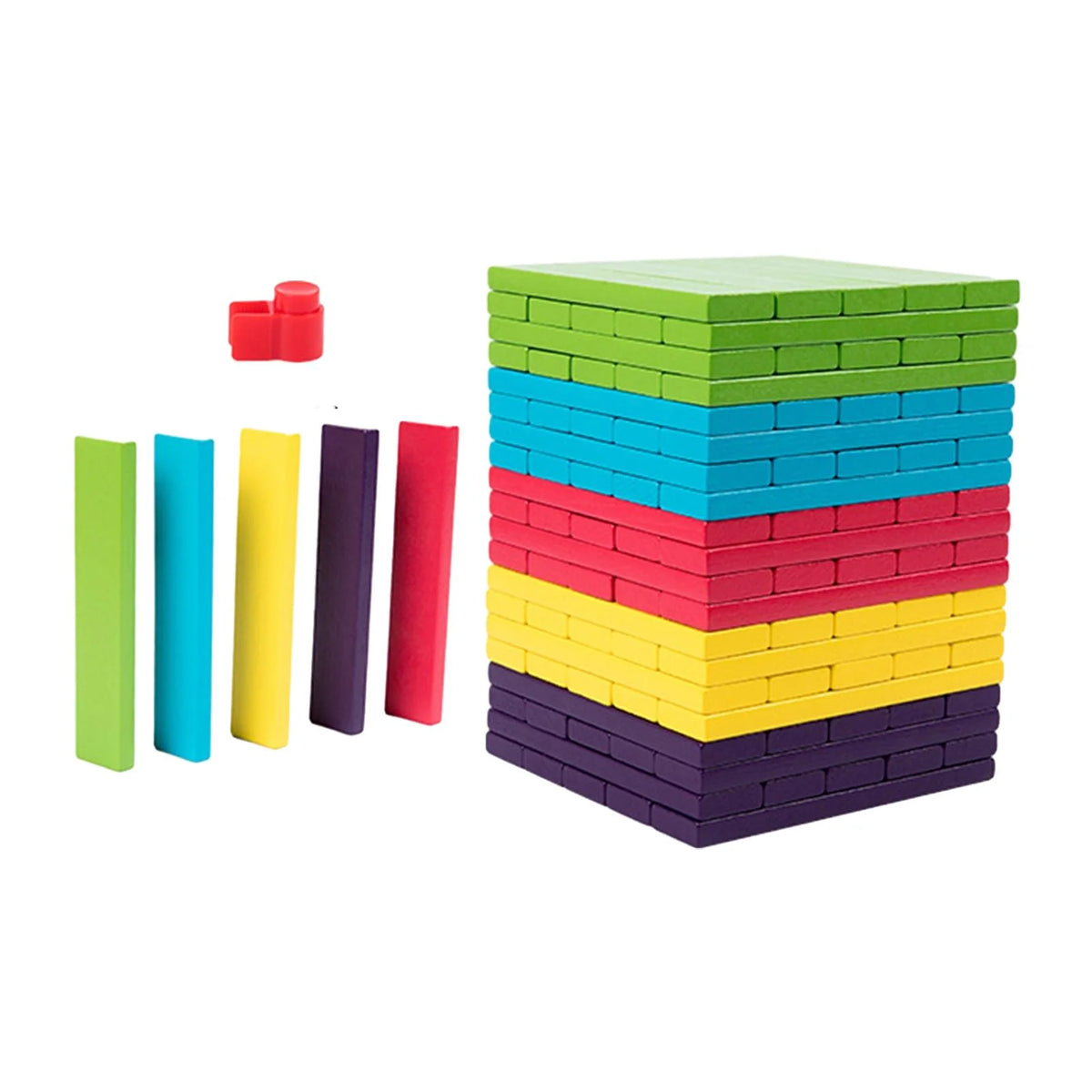100 Pieces Wooden Blocks Stacking Game Building Kits Board Games K787