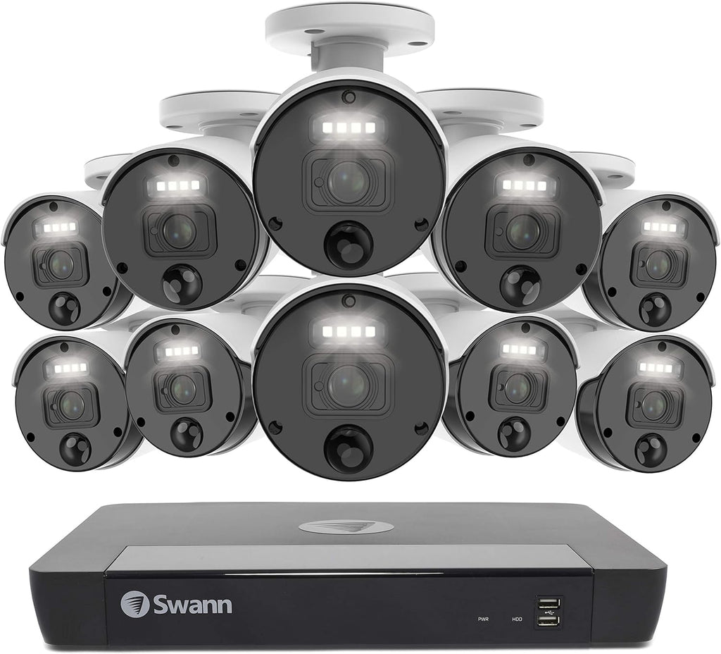 8 Camera 8 Channel POE NVR 4K Wired Security Camera System F9295