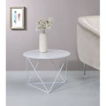 White Accent Table E80098