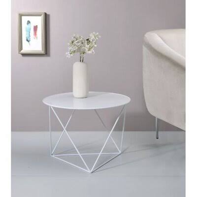 White Accent Table E80098