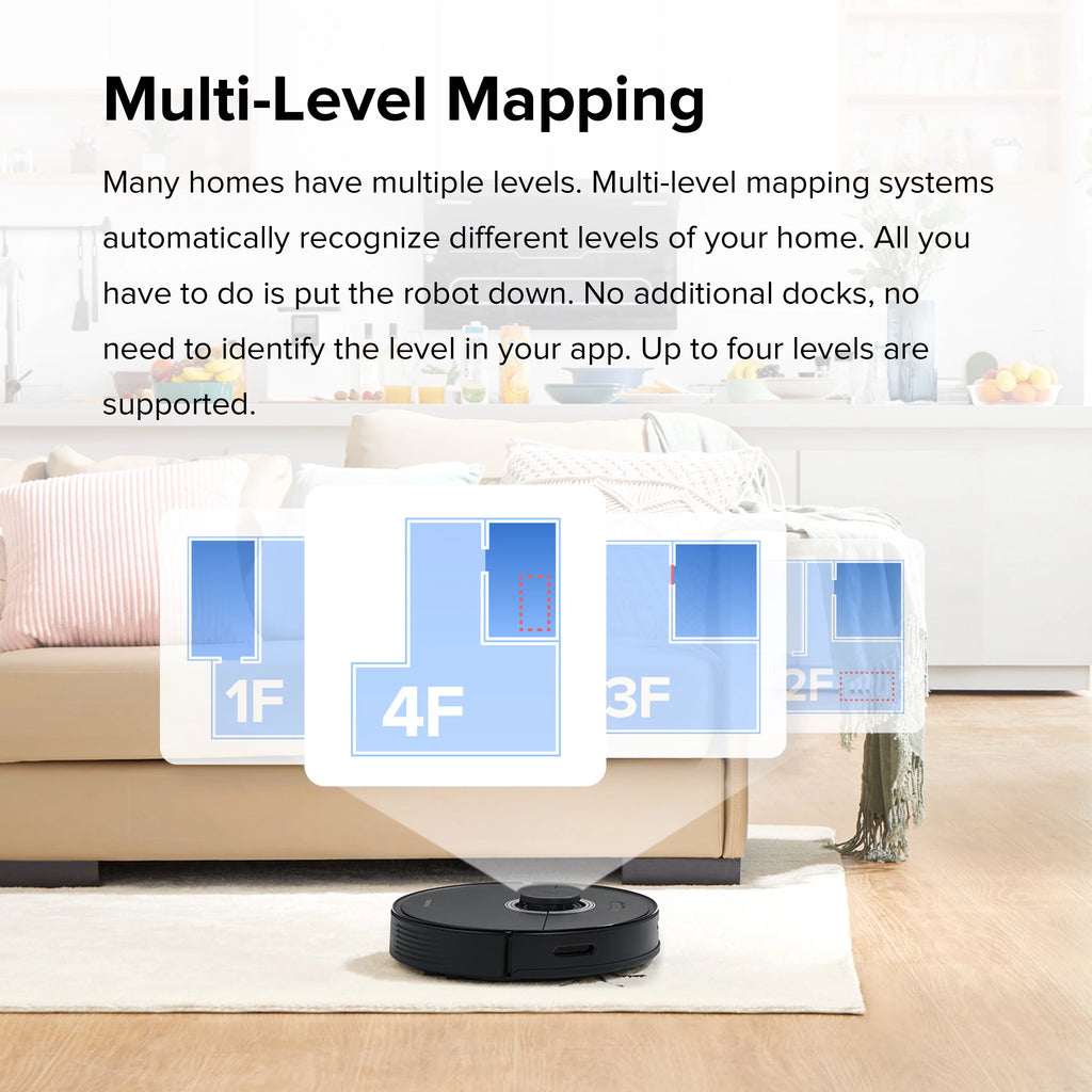 Robot Vacuum and Mop with 4200 Pa Suction O4076