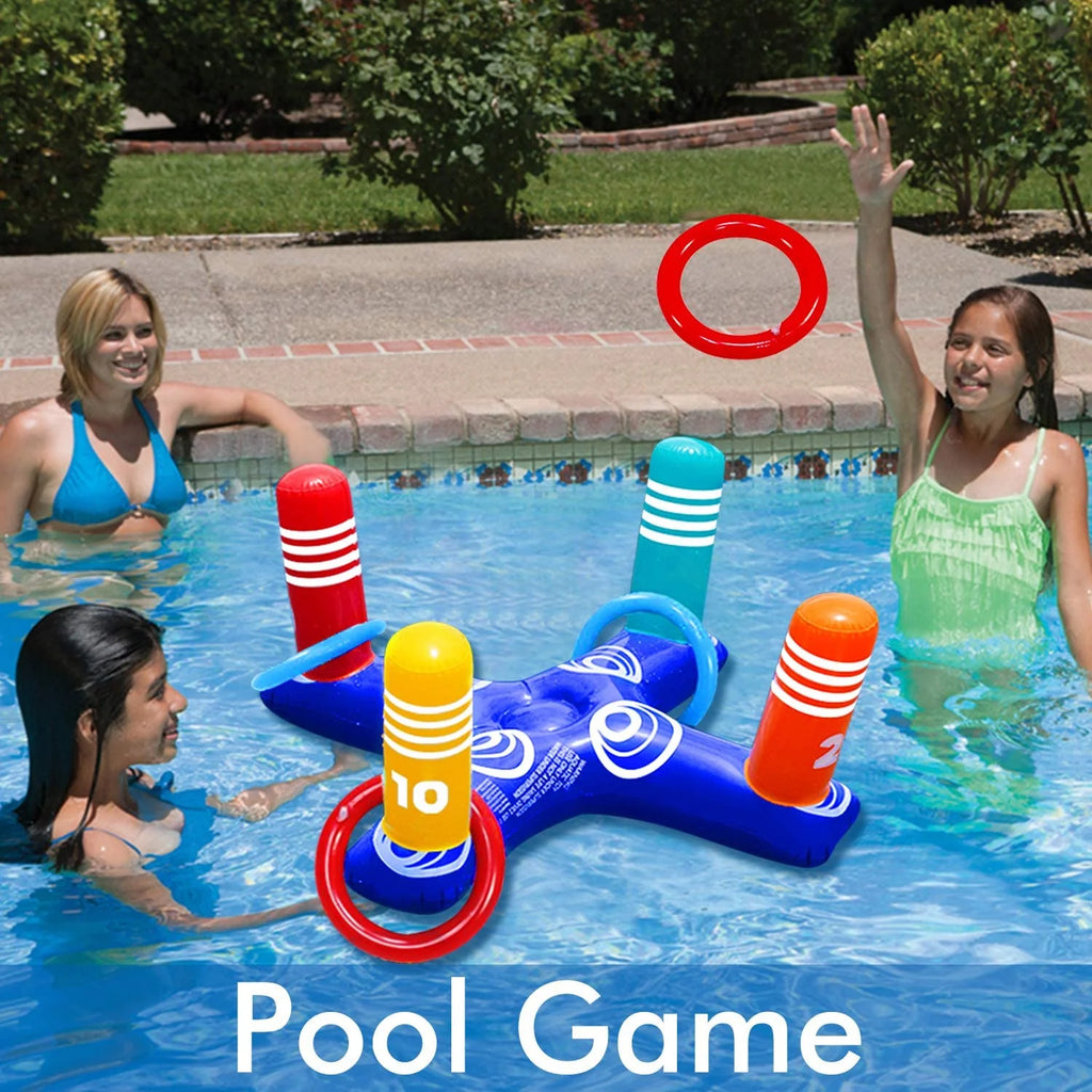 Pool Ring Toss Game with 4 Pcs Rings R38671