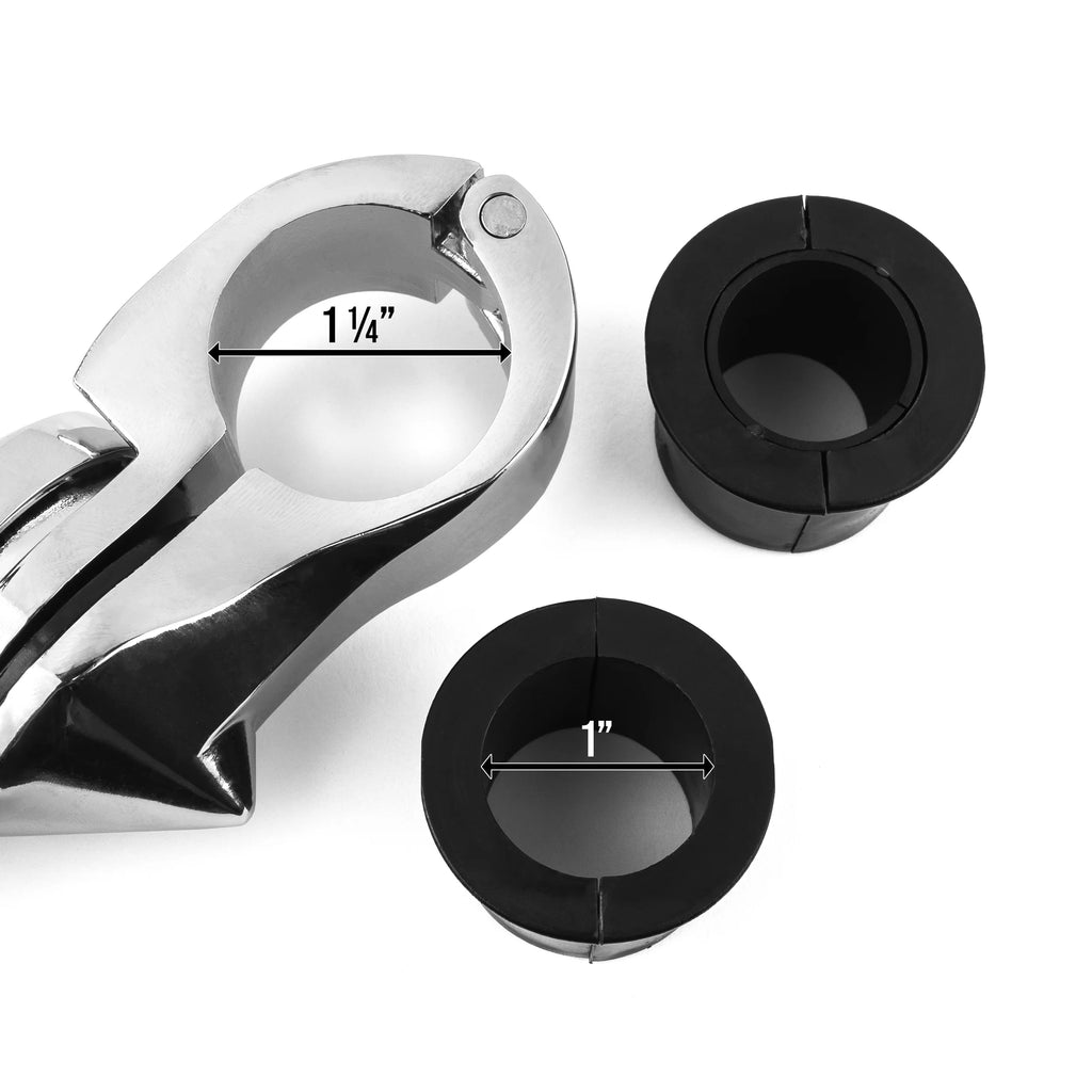 Chrome Angled Adjustable Highway Foot Peg Mounting Kit, 1 Pair Q47882