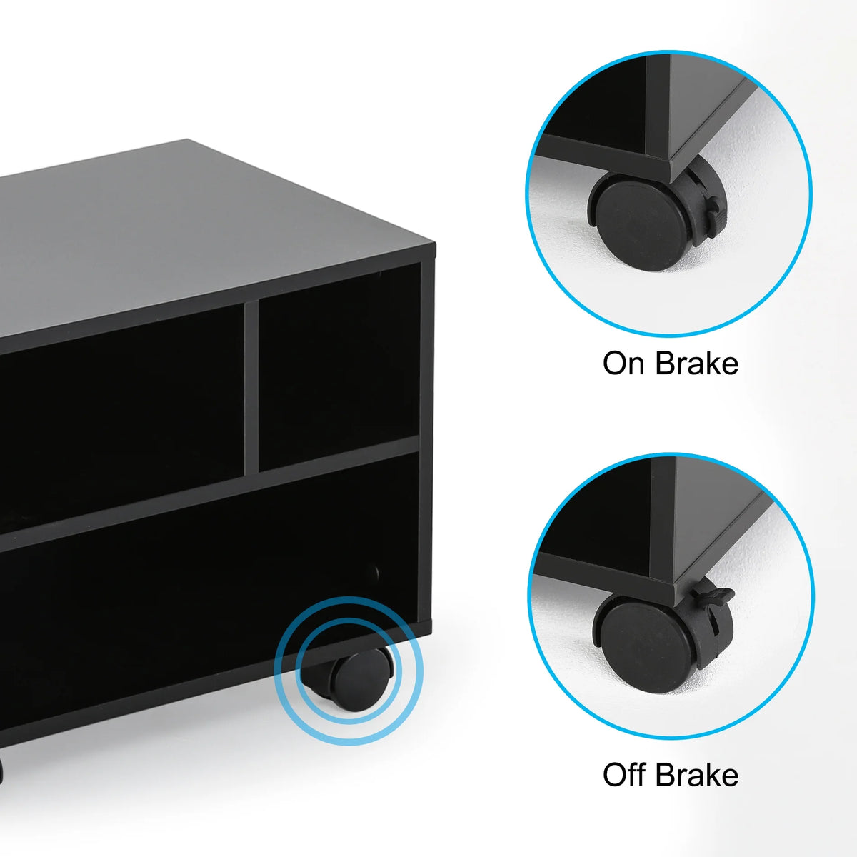 Under Desk Printer Stand Cart with Wheels Z463825
