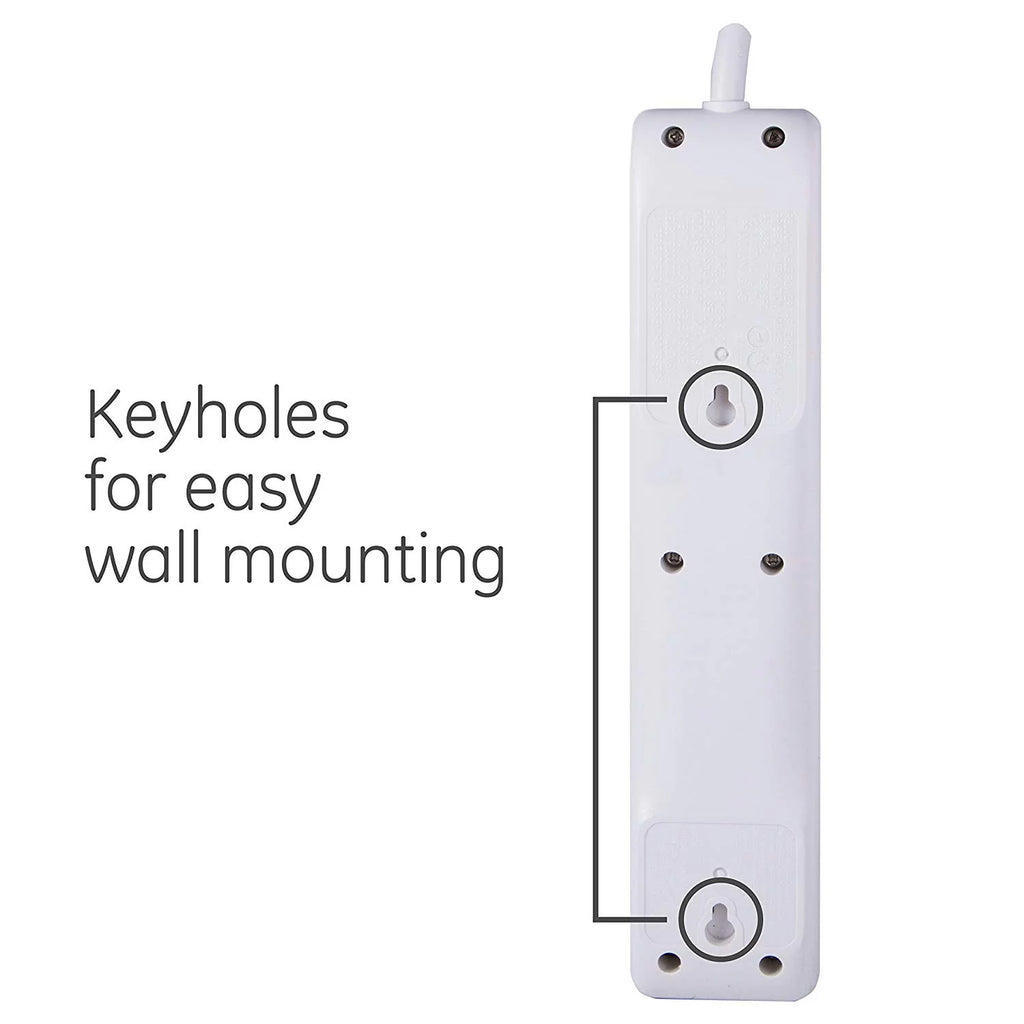 6-Outlet Surge Protector Power Strip White D137
