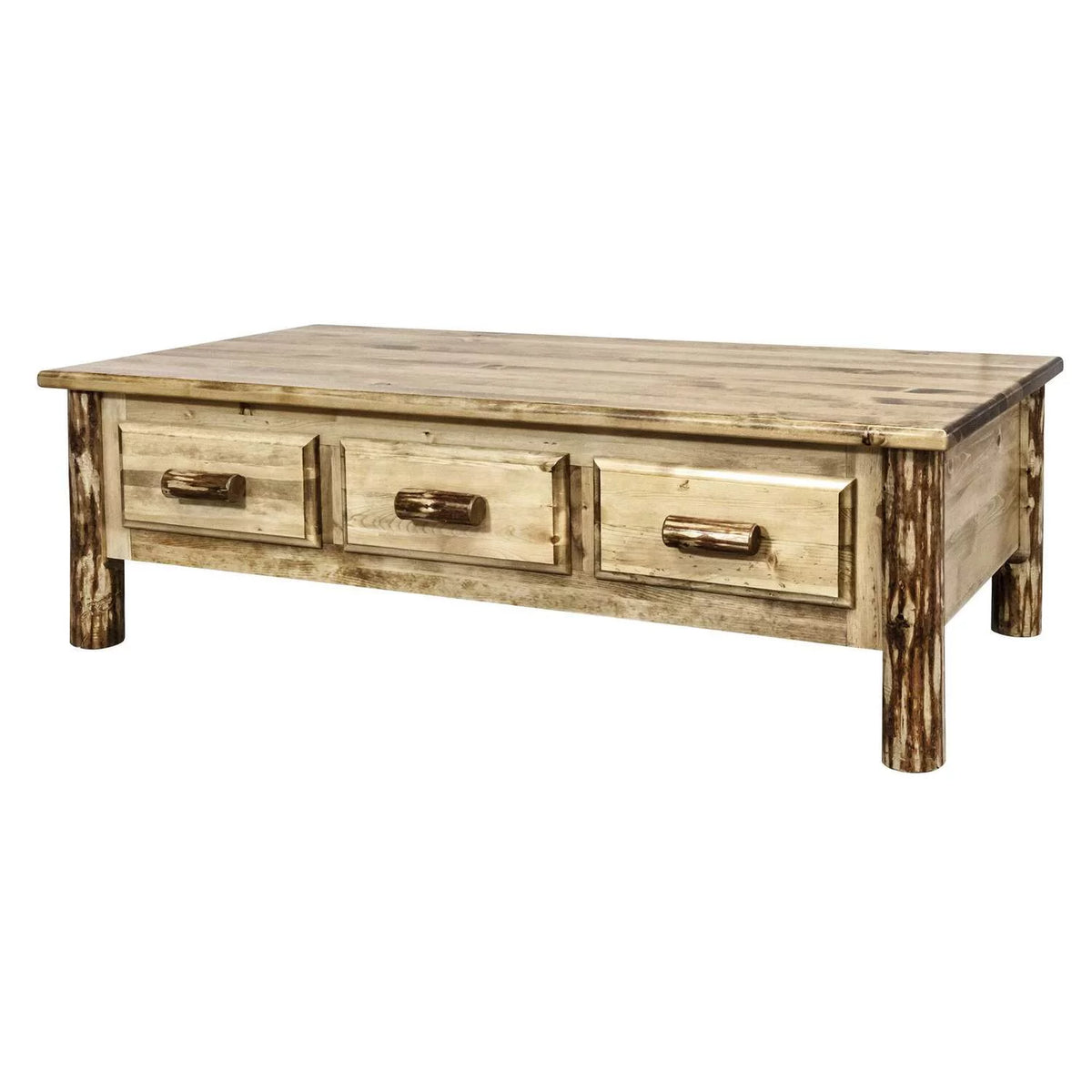 Brown Lacquered Wood Coffee Table Z9563