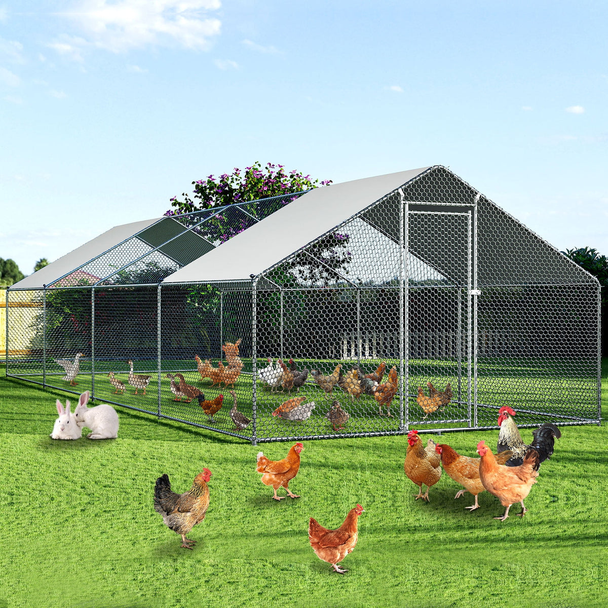 27x10ft Chicken Coop with Cover M898