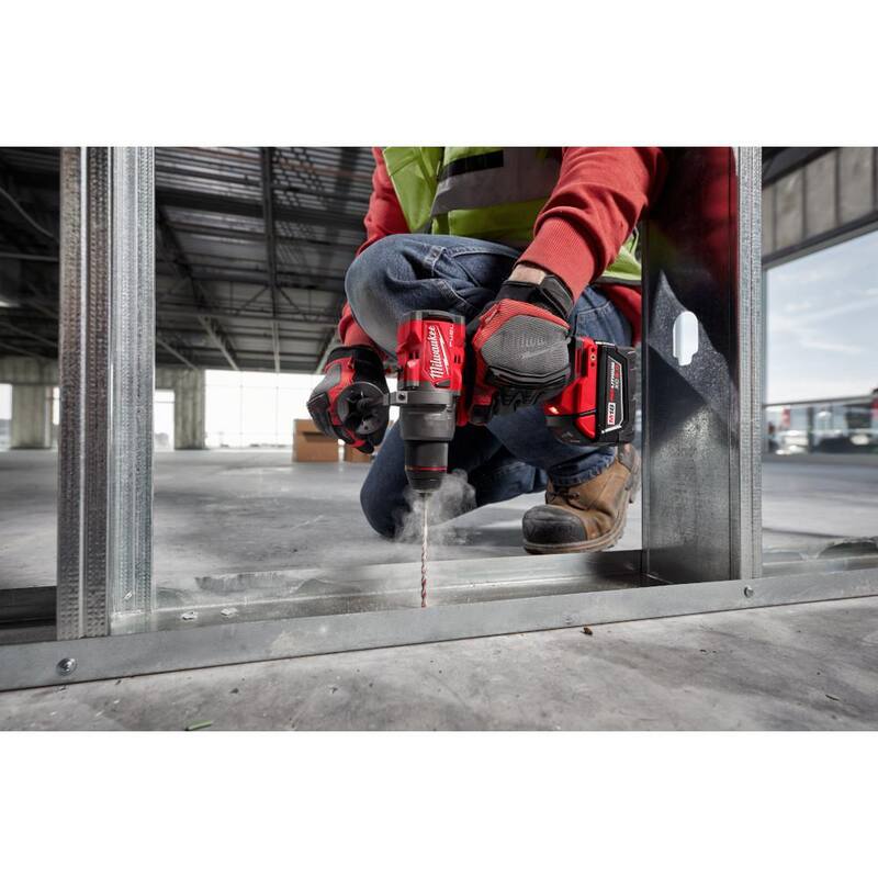 18V Lithium-Ion Brushless Cordless 1/2 in. Hammer Drill Driver Kit with Two 5.0 Ah Batteries B8670