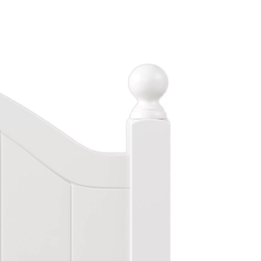 White Solid Wood Platform Bed Queen J751070